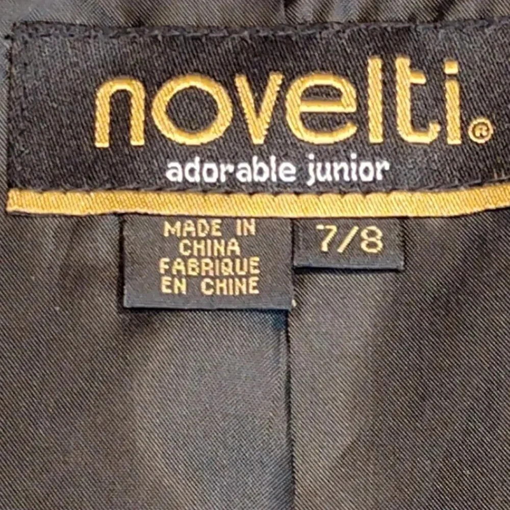 Novelti Adorable Junior NWOT Women's Black Full  Length Trench Coat in Size 7/8 - Picture 7 of 12